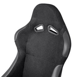 Siège baquet 'BW' - Noir - Dossier fixe - incl. glissières