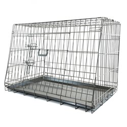 Caisse pliante pour chien inclinée - Medium - 76x56x54cm