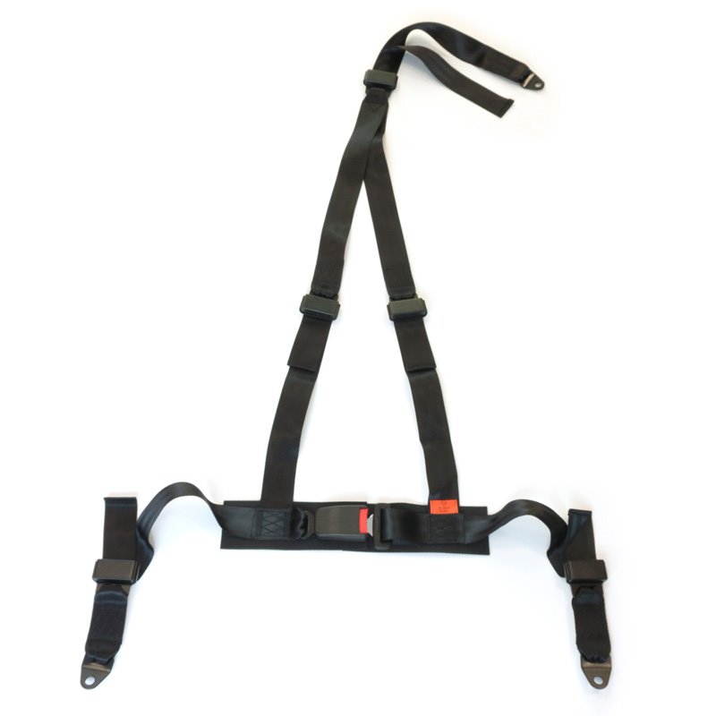 Ceinture de Sport Racing 3-Point Noir + Homologation E (2-inch)