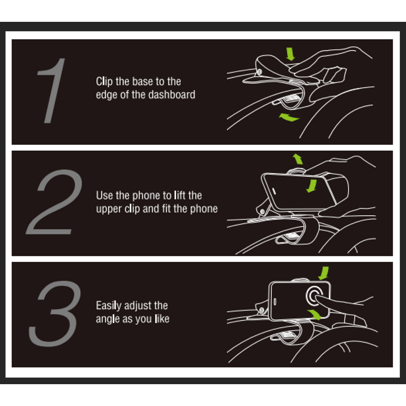 Supporte Smartphone/Telephone/PDA/iPod Promata universelle 'Clip' - Look-Carboné - Patented