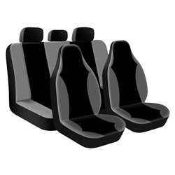 Housse de sièges 'Street Racer High' Noir / Gris (9-pièces) (aussi pour Side-Airbags)