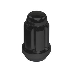 Ecrou de roue M12x1.50 Noir - 6-Spline - Conique