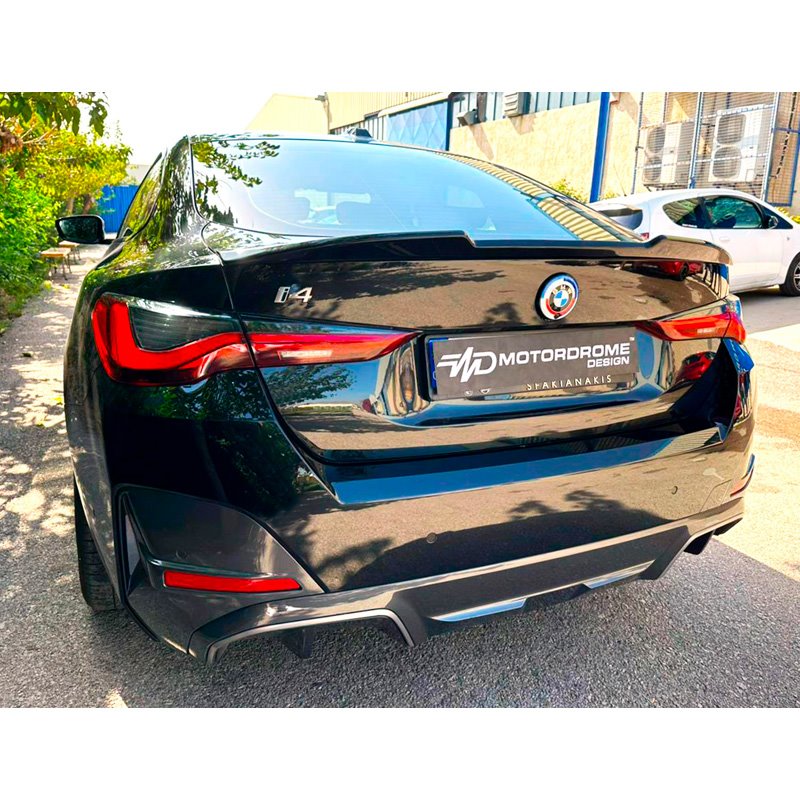 Lèvre spoiler arrière sur mesure pour BMW i4 G26 Sedan 2021- (PU)