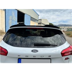 Becquet de toit (Spoiler Cap) sur mesure pour Ford Focus HB IV 2018- (ABS Noir Luisant)