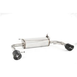 Échappement double inoxydable sur mesure pour Suzuki Swift Sport IV 1.6 92kW 2006-2010 100mm Carboné