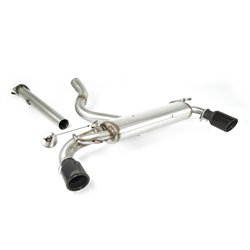Échappement double sur mesure pour inoxydable avec embouts noirs Toyota GR Yaris 2020- 192kW 2x 100mm RS