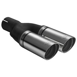 Ulter Sport Embout d'échappement - Ronde Double Ø60mm Race - Longueur 220mm - Montage ->50mm - Inoxydable