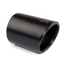 Ulter Sport Embout d'échappement - Ronde Ø90mm Incliné - Longueur 120mm - Montage 65-80mm - Inoxydable Noir
