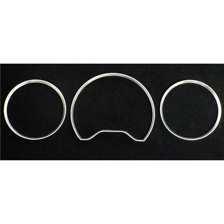 GaugeRings sur mesure puur Mercedes W210 96-99 Chrome (3pcs)