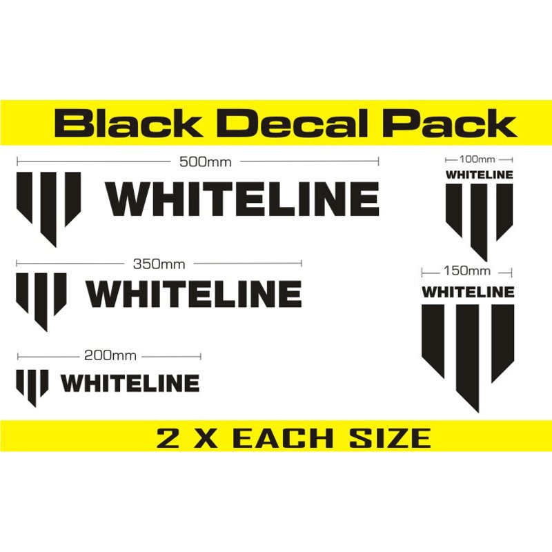 Whiteline Whiteline Kit d'Autocollant 10 Pièces Noir