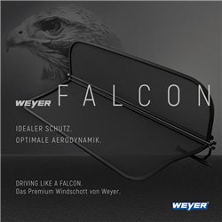 Coupe vent Universel Weyer Falcon Premium - 1-pièce - Small - 104x42cm.
