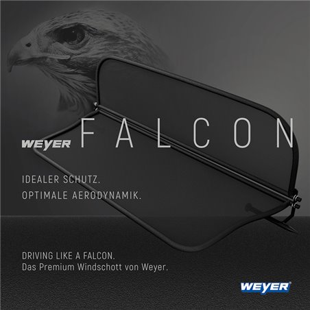 Coupe vent Universel Weyer Falcon Premium - 1-pièce - Small - 104x42cm.