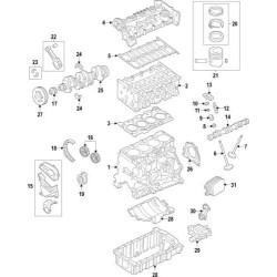 Pignon d'arbre à cames authentique Audi A3 Sportback e-tron Prestige 2016-2018 04E-109-088-AE