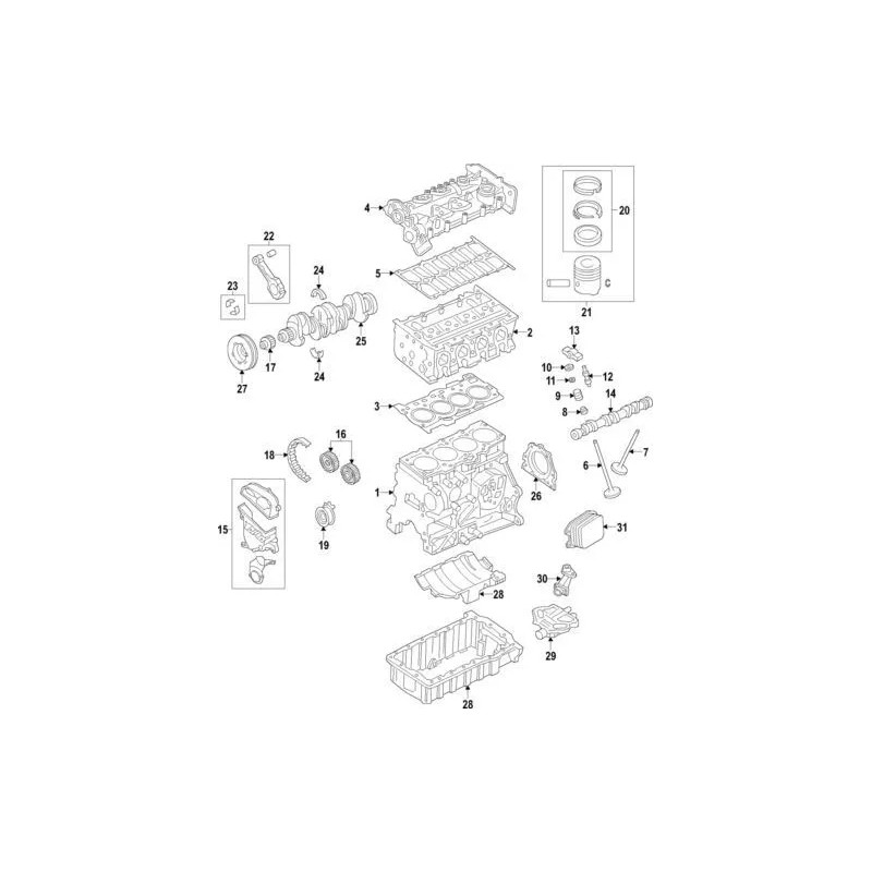 Pignon d'arbre à cames authentique Audi A3 Sportback e-tron Prestige 2016-2018 04E-109-088-AE