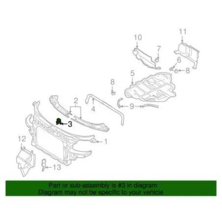 Support supérieur de radiateur Audi d'origine 1J0-806-155-E Support supérieur de radiateur Audi d'origine 1J0-806-155-E
