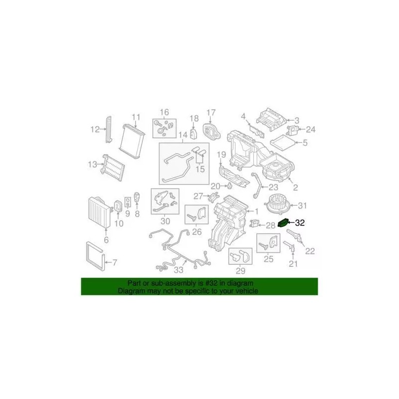 Module de contrôle du moteur de soufflerie HVAC Audi d'origine 5WA-907-521