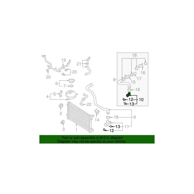 Adaptateur de dérivation Golf Jetta GLI Audi Volkswagen 1999-2006 1J0-122-291