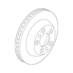 Disque de frein gauche ventilé d'origine Audi Q7 TDI Premium Plus 2007-2015 7L8-615-301