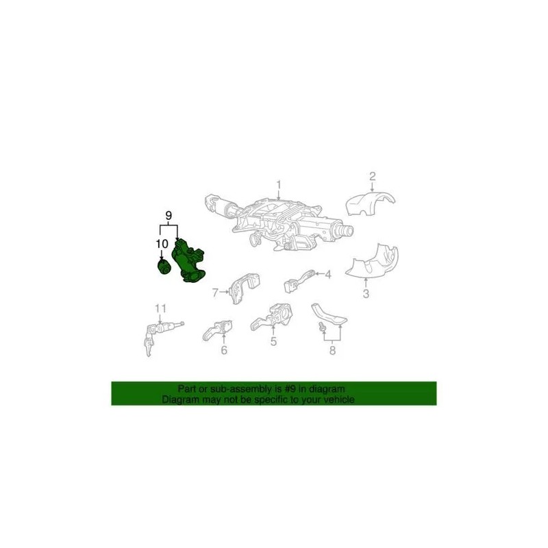 Boîtier de serrure d'allumage Audi authentique 1998-2009 A4 A4 Quattro S4 RS4 4B0-905-851-P