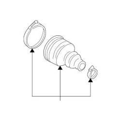 Kit de Soufflet de Joint Homocinétique Intérieur pour Audi Volkswagen Beetle 1995-2006 4B0-498-201