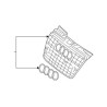 Grille centrale d'origine Audi 8E0-853-651-J-1QP Grille centrale d'origine Audi 8E0-853-651-J-1QP