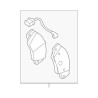 Garniture de frein avant Audi d'origine 8K0-698-151-R Garniture de frein avant Audi d'origine 8K0-698-151-R