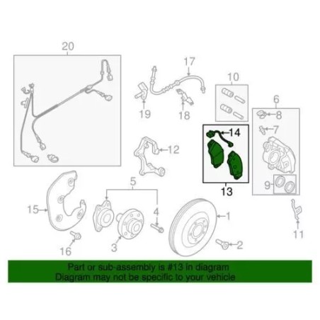 Garniture de frein avant Audi d'origine 8K0-698-151-R