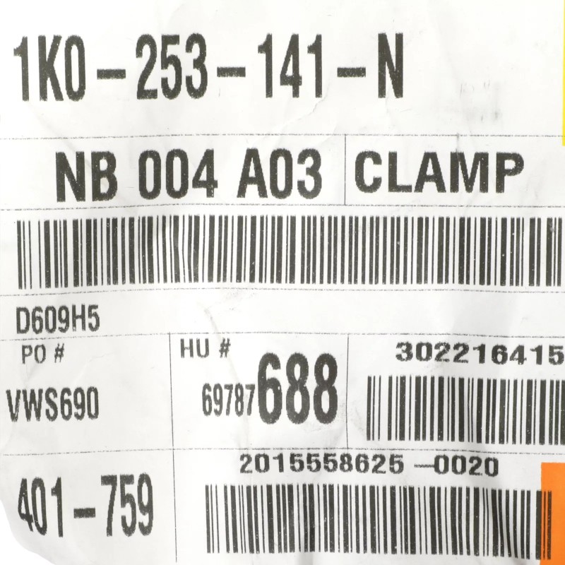 Collier de silencieux OEM 2004-2019 Volkswagen CC Jetta Jetta GLI NEUF 1K0-253-141-N