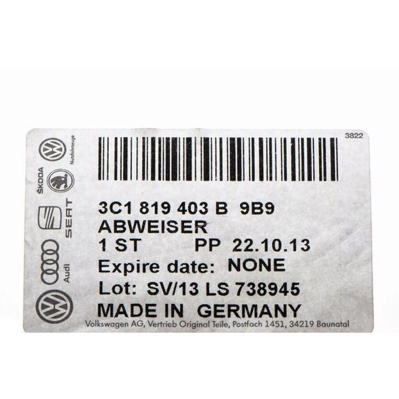 06-11 VW Volkswagen Passat Cache Essuie-Glace Avant Gauche Côté Conducteur OEM 3C1819403B9B9