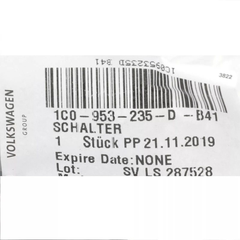 Interrupteur de détresse d'origine neuf OEM 02-10 VW Volkswagen Beetle 1C0953235DB41