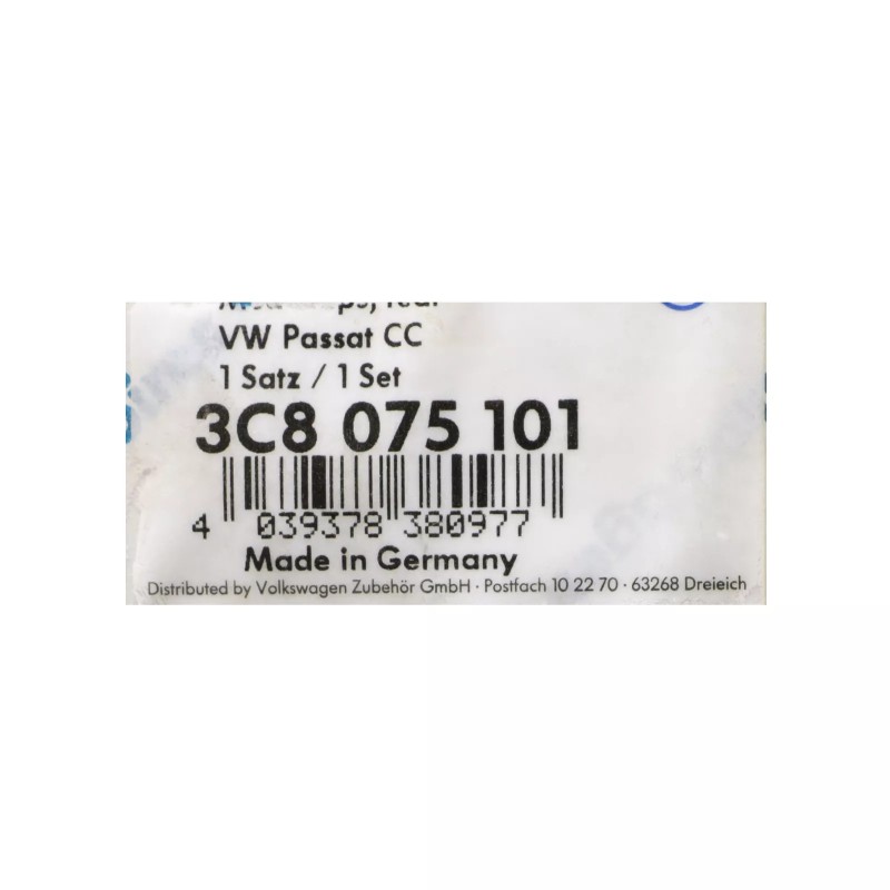 Bavettes garde-boue arrière VW Volkswagen CC 2009-2012 GENUINE OEM 3C8075101