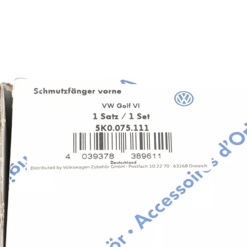 Jeux de 2 bavettes garde-boue avant pour VW Volkswagen Golf MK6 GTI 2010-2014