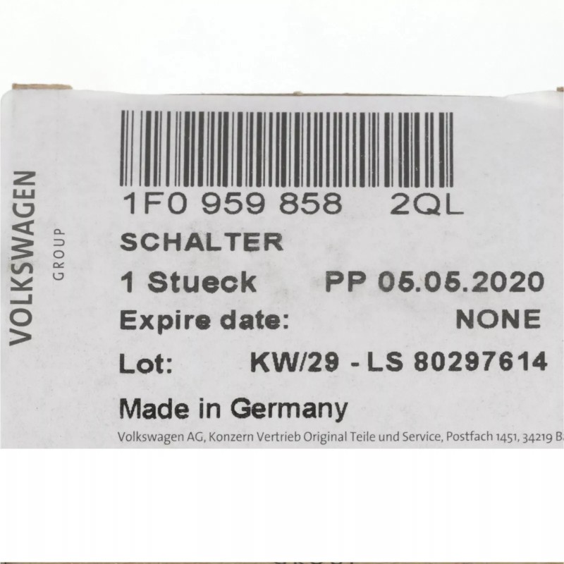 Interrupteur de fenêtre arrière pour Volkswagen Beetle Cabriolet 03-10