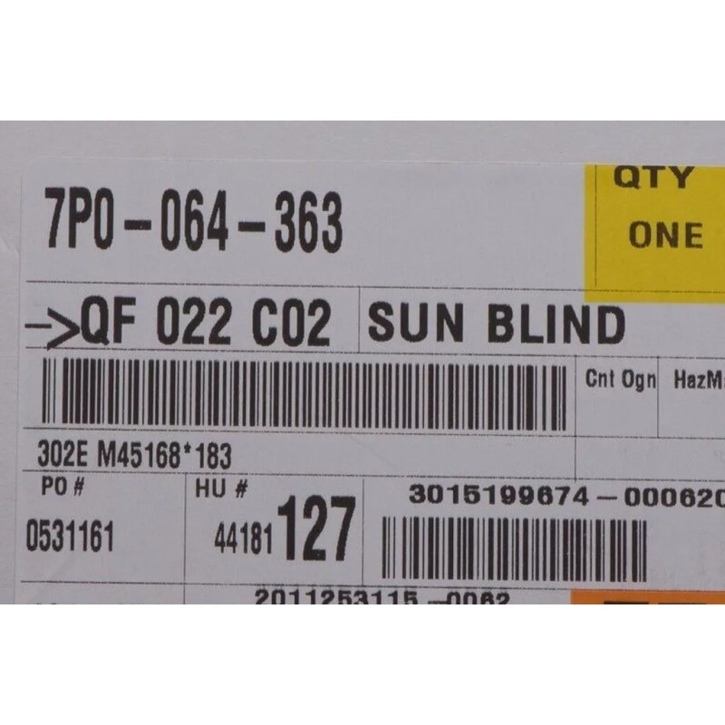 Pare-soleil de vitre latérale arrière d'origine pour VW Volkswagen Touareg 2011-2017 7P0064363 Pare-soleil de vitre latérale arrière d'origine pour VW Volkswagen Touareg 2011-2017 7P0064363