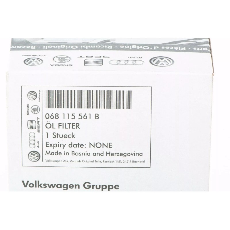 Filtre à huile moteur VW Volkswagen Passat 1.8T 1998-2005 068115561B OEM NEUF