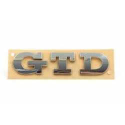Logo insigne "GTD" Chrome