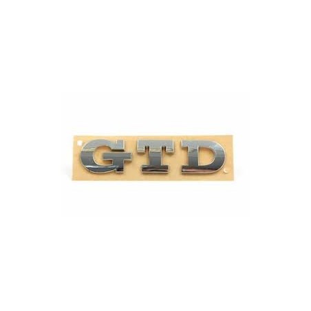 Logo insigne "GTD" Chrome