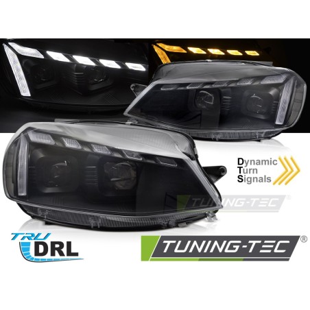HEADLIGHTS LIGHT BLACK LED DRL SEQ fits VW GOLF 7 17-19