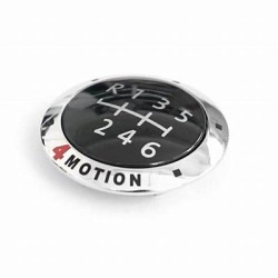 Emblème Original VW T5/T6 4Motion Pommeau de Vitesse Noir/Chrome 6 Vitesses