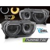 HEADLIGHTS BLACK DRL fits DODGE CHALLENGER 08-14 HEADLIGHTS BLACK DRL fits DODGE CHALLENGER 08-14