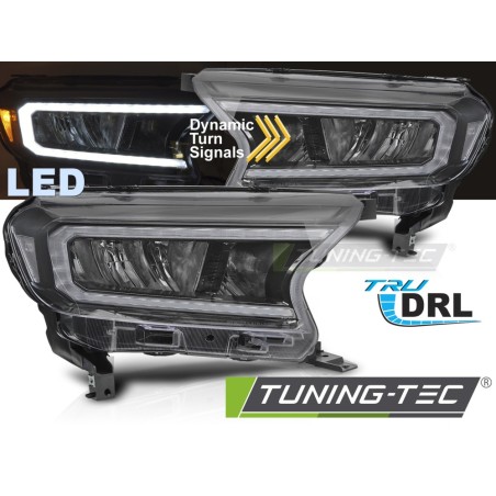 LED HEADLIGHTS BLACK fits FORD RANGER V 16-22 LED HEADLIGHTS BLACK fits FORD RANGER V 16-22