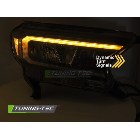LED HEADLIGHTS BLACK fits FORD RANGER V 16-22 LED HEADLIGHTS BLACK fits FORD RANGER V 16-22