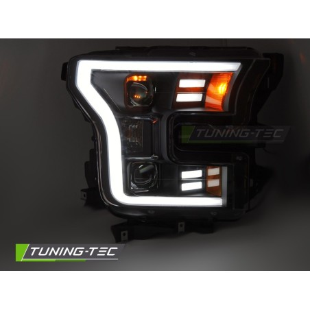 HEADLIGHTS TUBE LIGHT BLACK fits FORD F150 MK13 14-17 HEADLIGHTS TUBE LIGHT BLACK fits FORD F150 MK13 14-17