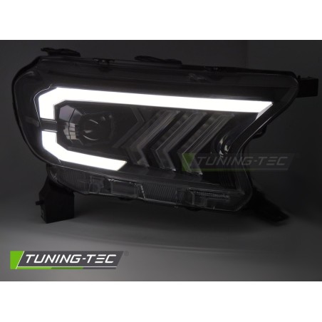 HEADLIGHTS TUBE LIGHT BLACK fits FORD RANGER V 16-22 HEADLIGHTS TUBE LIGHT BLACK fits FORD RANGER V 16-22
