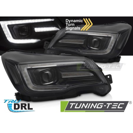 HEADLIGHTS TUBE LIGHT DRL BLACK fits SUBARU FORESTER IV 13-18