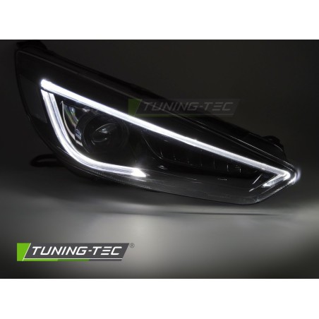 FORD FOCUS MK3 14-18 BLACK LED DRL