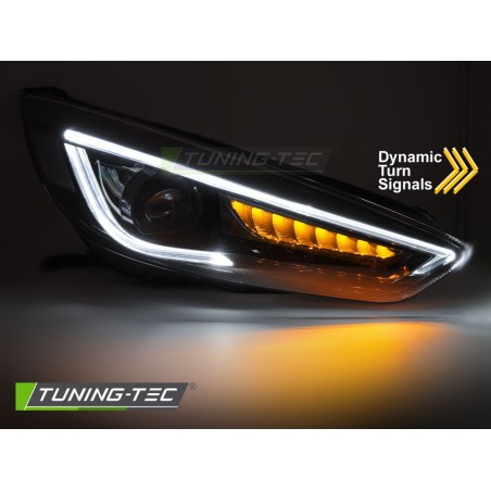 FORD FOCUS MK3 14-18 BLACK LED DRL