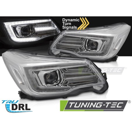 HEADLIGHTS TUBE LIGHT DRL CHROME fits SUBARU FORESTER IV 13-18