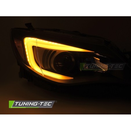 HEADLIGHTS TUBE LIGHT BLACK fits SUBARU WRX 14-17