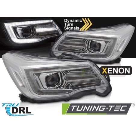 XENON HEADLIGHTS TUBE LIGHT DRL CHROME fits SUBARU FORESTER IV 13-18